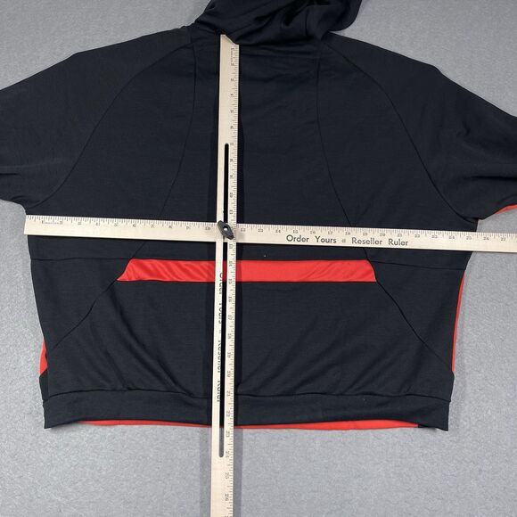 Portland Thorns Jacket Women XL Black Red Nike 1/2 Zip Cropped Hoodie Colorblock - Picture 10 of 11